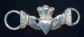 Sterling Silver Irish Claddagh Convertible is nicely detailed.